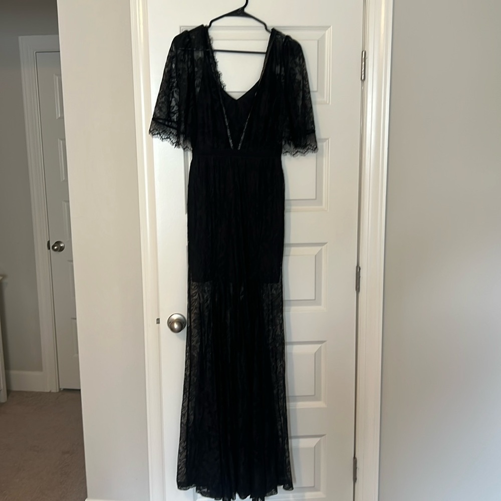 Black long overlay dress